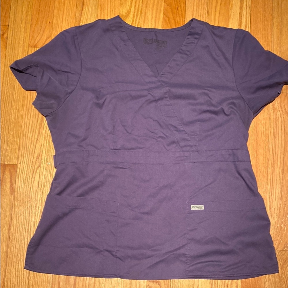 Grey's Anatomy Purple Fitted Short Sleeve Tee